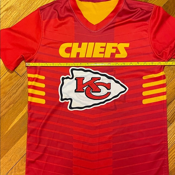 NFL KC CHIEFS Reversible Flag Football T-Shirt Polyester - Picture 4 of 7